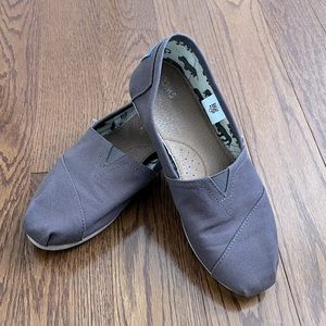 Womens TOMS Heritage Canvas Loafers Grey